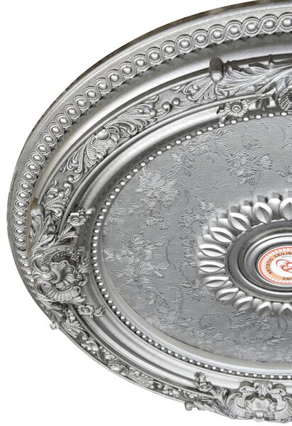 Ceiling medallions silver Round Chandelier antique architectural Sculpt